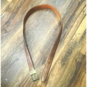 Adams Row Men's Brown Adjustable Solid Buckle Belt 1 in Width Size 336